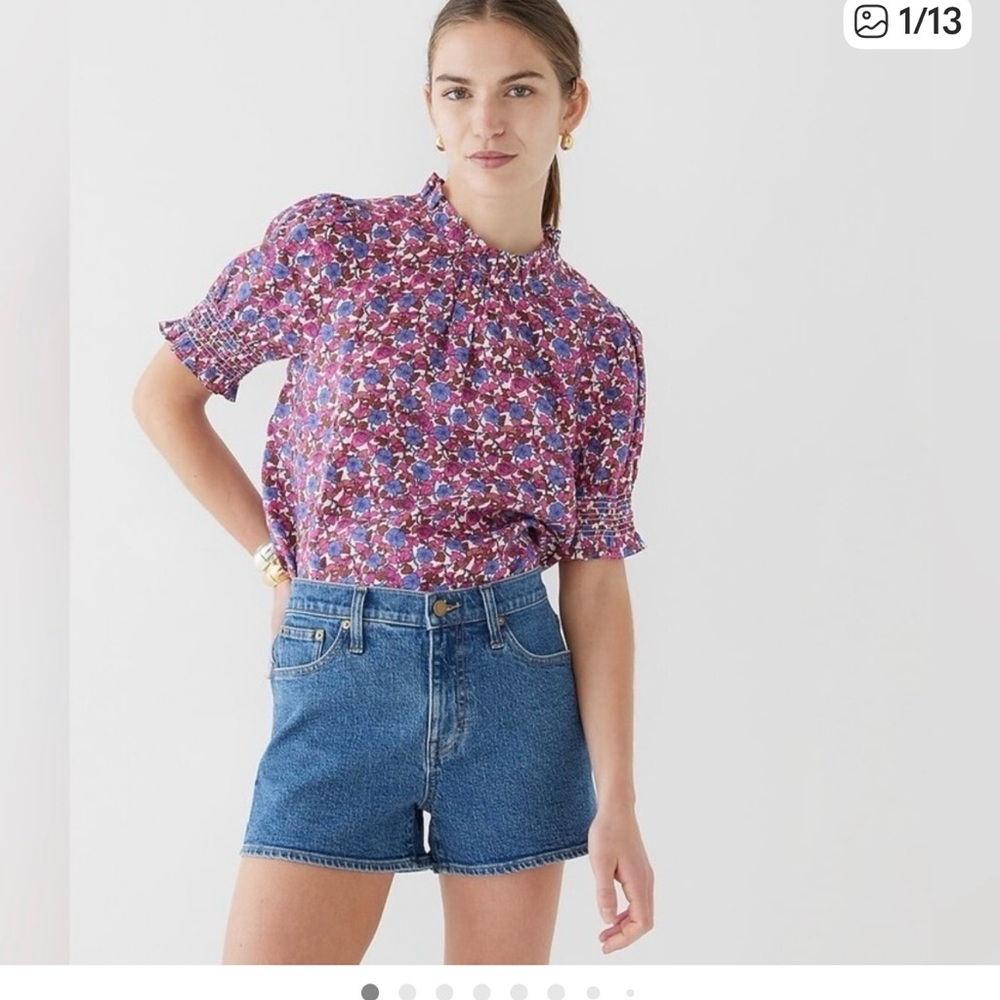 Jcrew Floral Women's Top - Purple